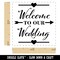Welcome to Our Wedding with Hearts Self-Inking Rubber Stamp Ink Stamper